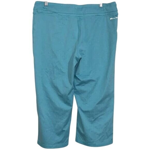 Champion Elite Womens Teal Capri Pants L Drawstring Waist Polyester/Spandex Blen - Picture 7 of 11